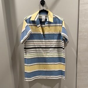 MaxMara Striped Dress in Blue, Yellow & White